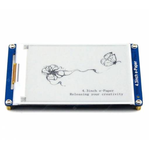 Foto - Waveshare 4,3" 800 x 600 e-paper display UART - 2 culori