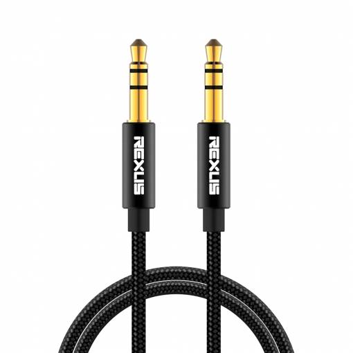 Foto - Cablu audio rezistent Rexlis 3.5mm jack (5 m) - Negru