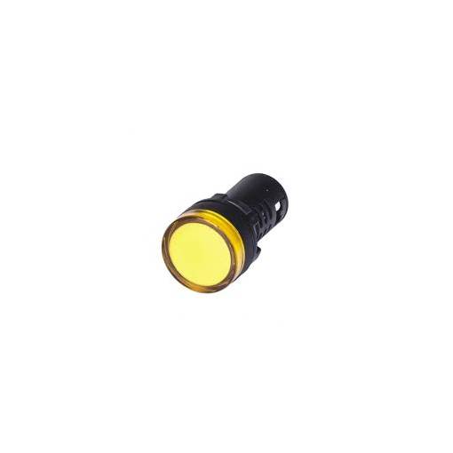 Foto - Lumina LED de semnalizare 22 mm AC/DC 12V - Galbenă