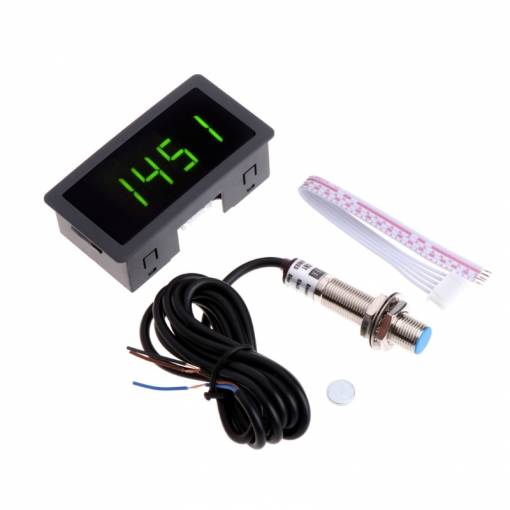 Foto - Senzor digital de rotații RPM cu senzor Hall și display LED