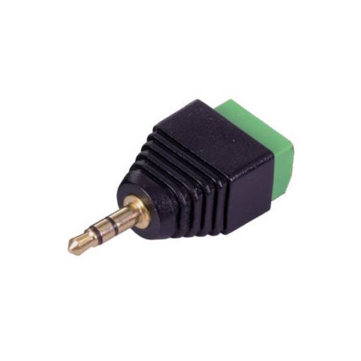 Foto - Adaptor jack 3.5 mm la terminal cu 3 pini - Masculin