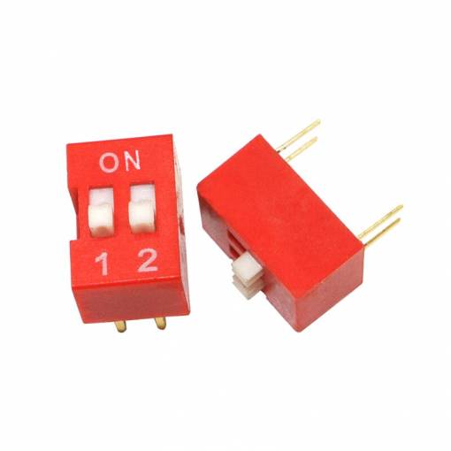 Foto - Comutator DIP - 2,54 mm; 2 secțiuni