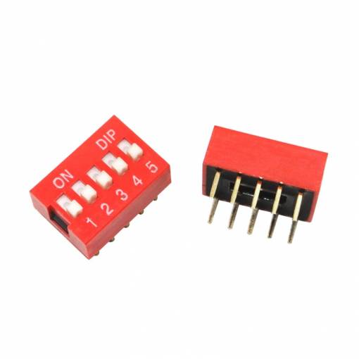 Foto - Comutator DIP - 2,54 mm; 5 secțiuni
