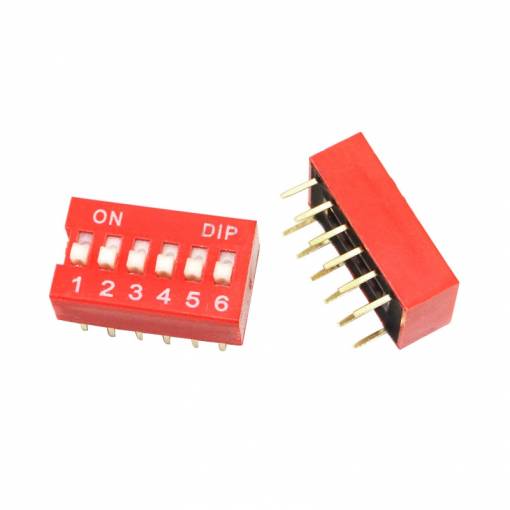 Foto - Comutator DIP - 2,54 mm; 6 secțiuni