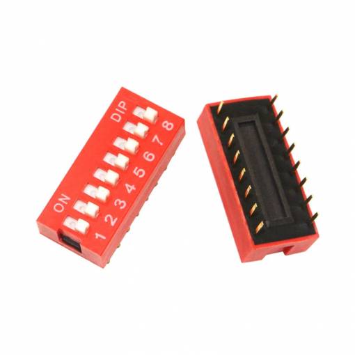 Foto - Comutator DIP - 2,54 mm; 8 secțiuni