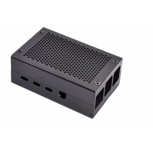 Foto - Carcasă metalică pentru Raspberry Pi 4B - Negru