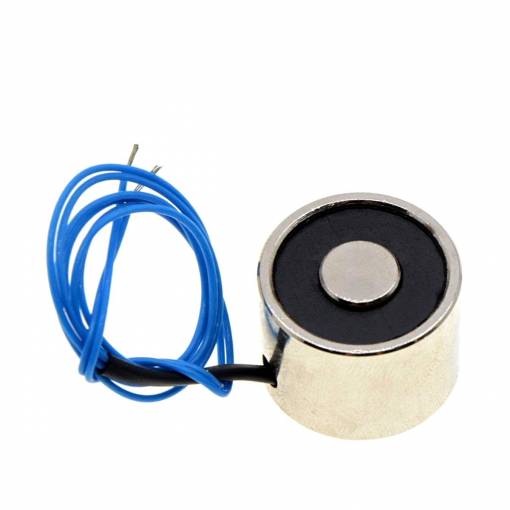 Foto - Electromagnet de atragere cu magnet permanent - 12V, 4,5kg/45N - 20 x 23 mm