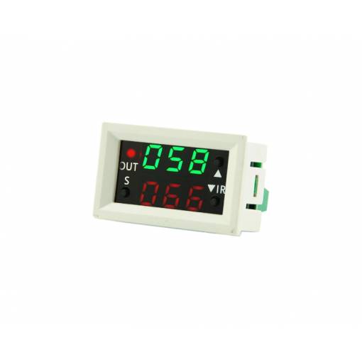 Foto - Comutator temporizat dual cu display LED - pentru panou, 12V