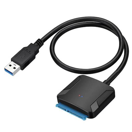 Foto - Adaptor USB 3.0 la SATA 22 pin pentru HDD și SSD de 2.5" și 3.5"