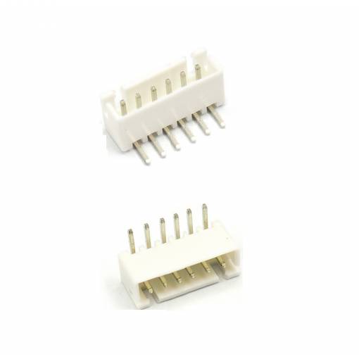 Foto - Conector JST XH 2,54mm 6-Pin pentru PCB - Unghi drept