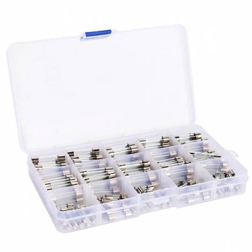 Foto - Siguranțe tubulare rapide (F) 5 x 20mm 0,1A - 20A - Set, 150 bucăți