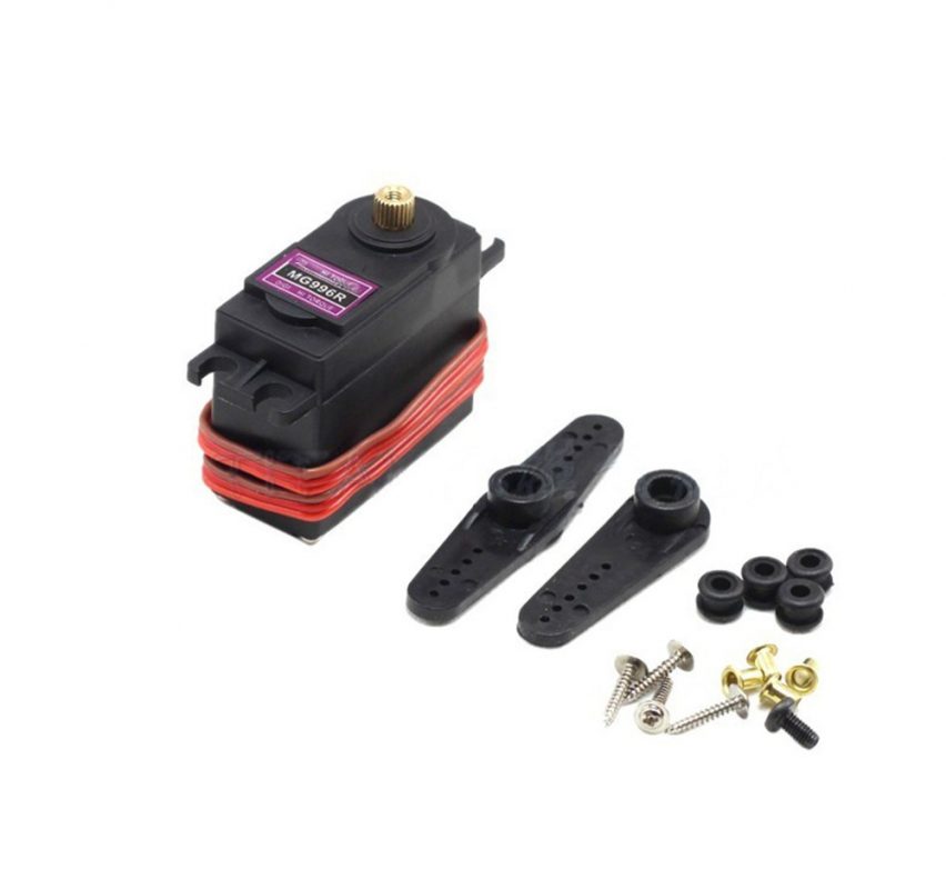 Servo MG996R continuu (360°) cu roți metalice 13kg | Drot